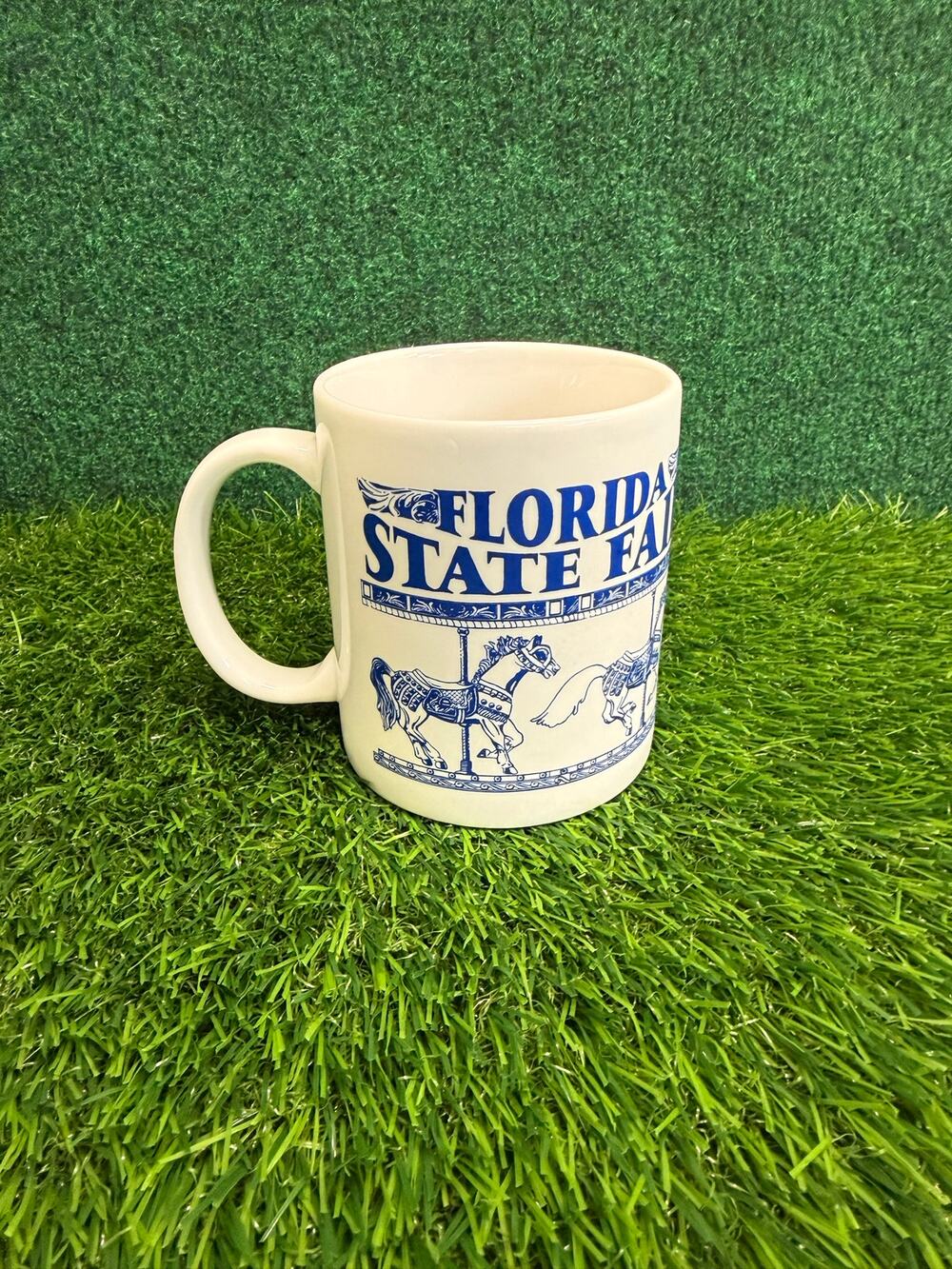 VTG 80s Florida State Fair White | Blue Coffee Tea Mug